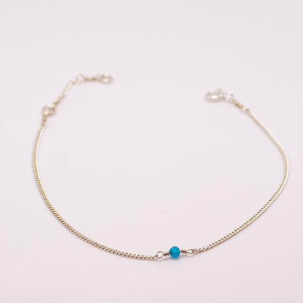 Dainty Blue Apatite Bracelet