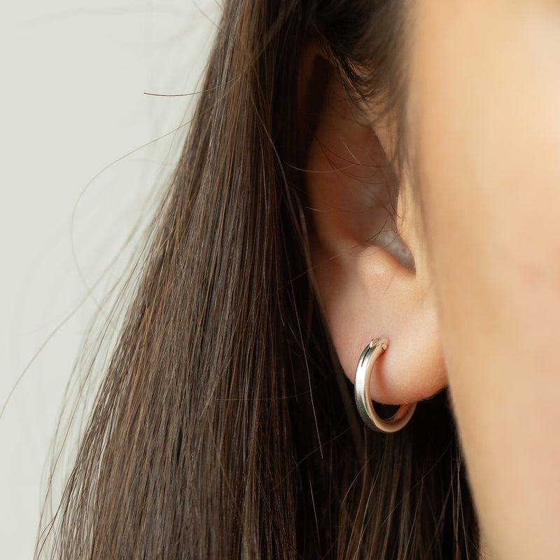 Silver Sleeper Earrings