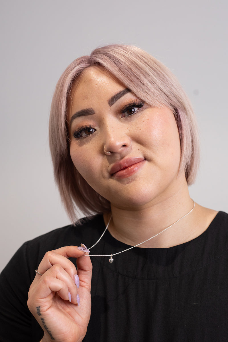 Heart Drop Charm Necklace