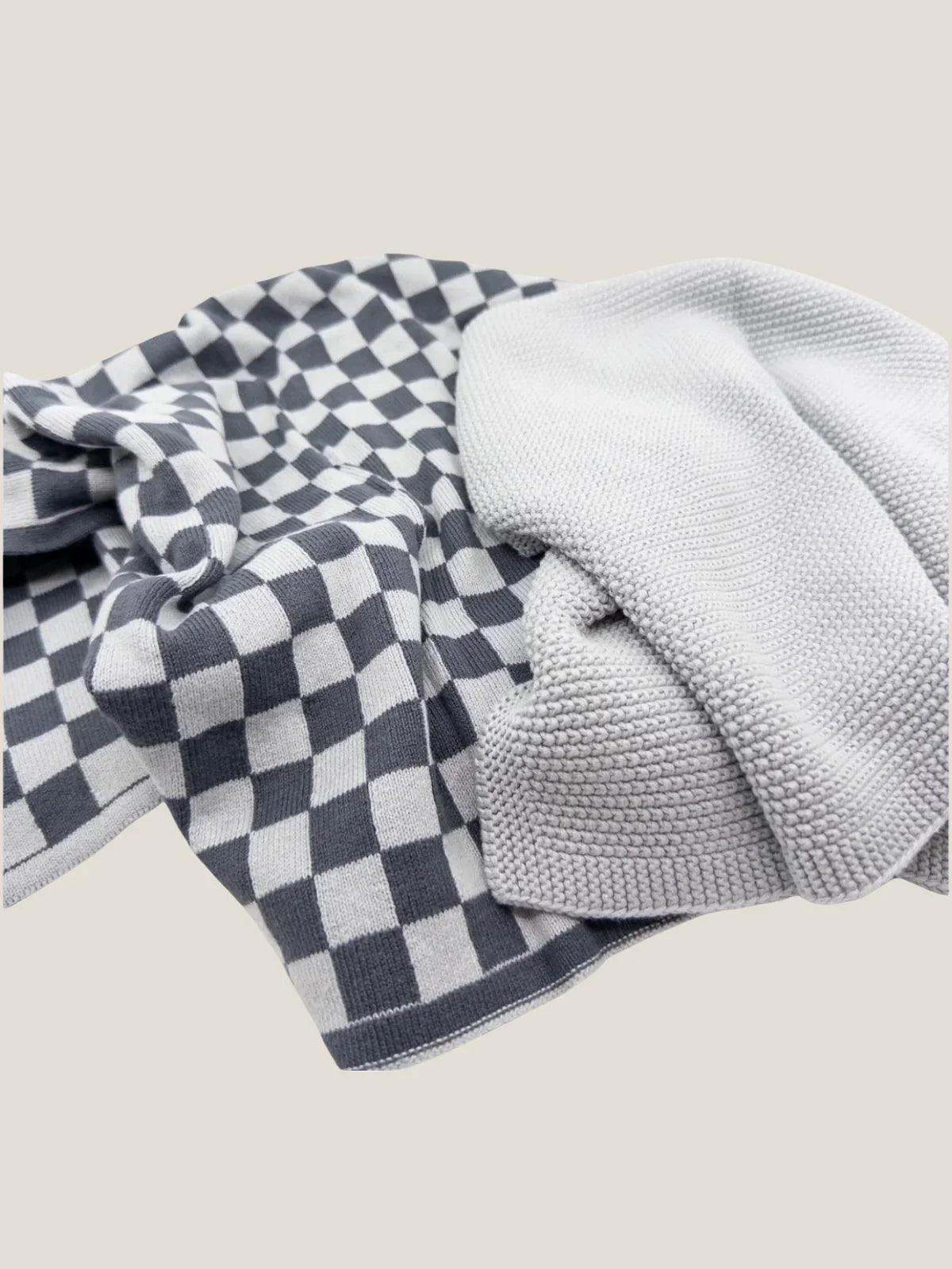cotton chequered towel and dishcloth