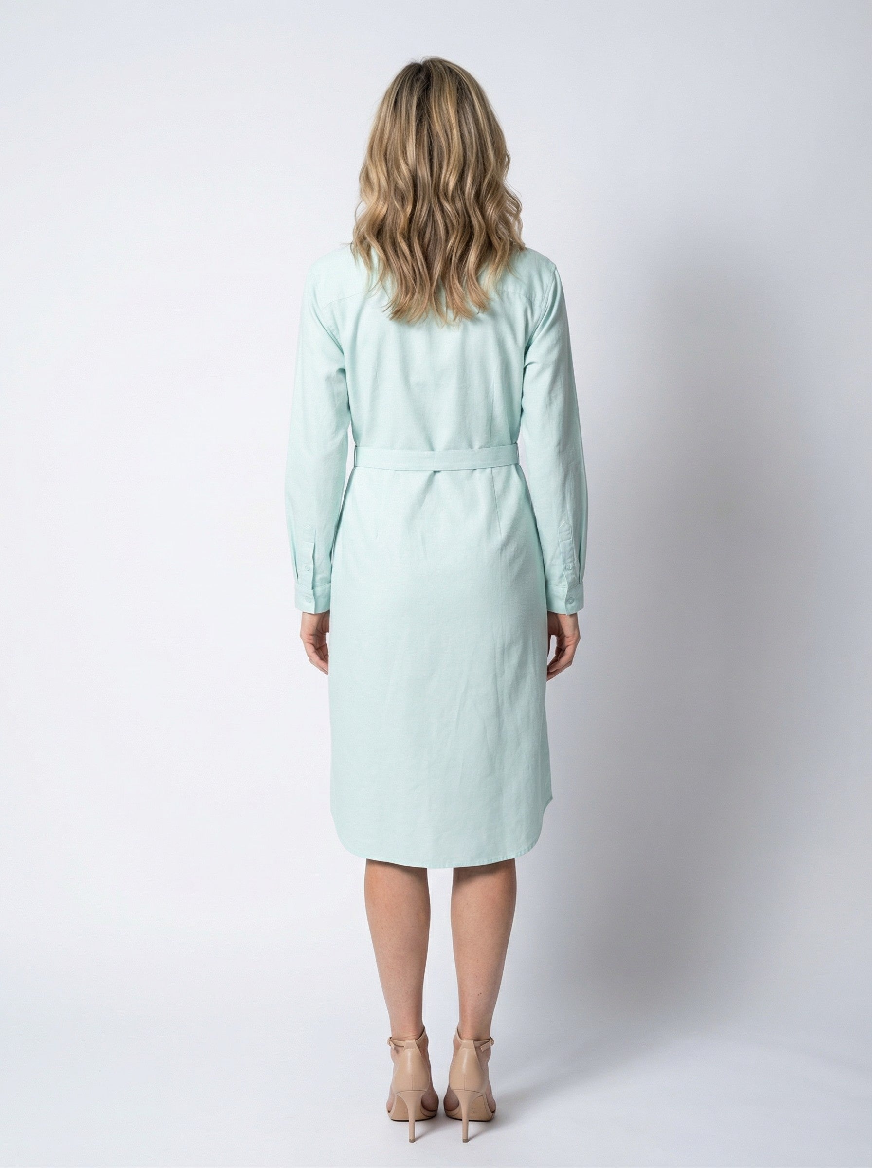 Coastal Mint Drift Shirt Dress