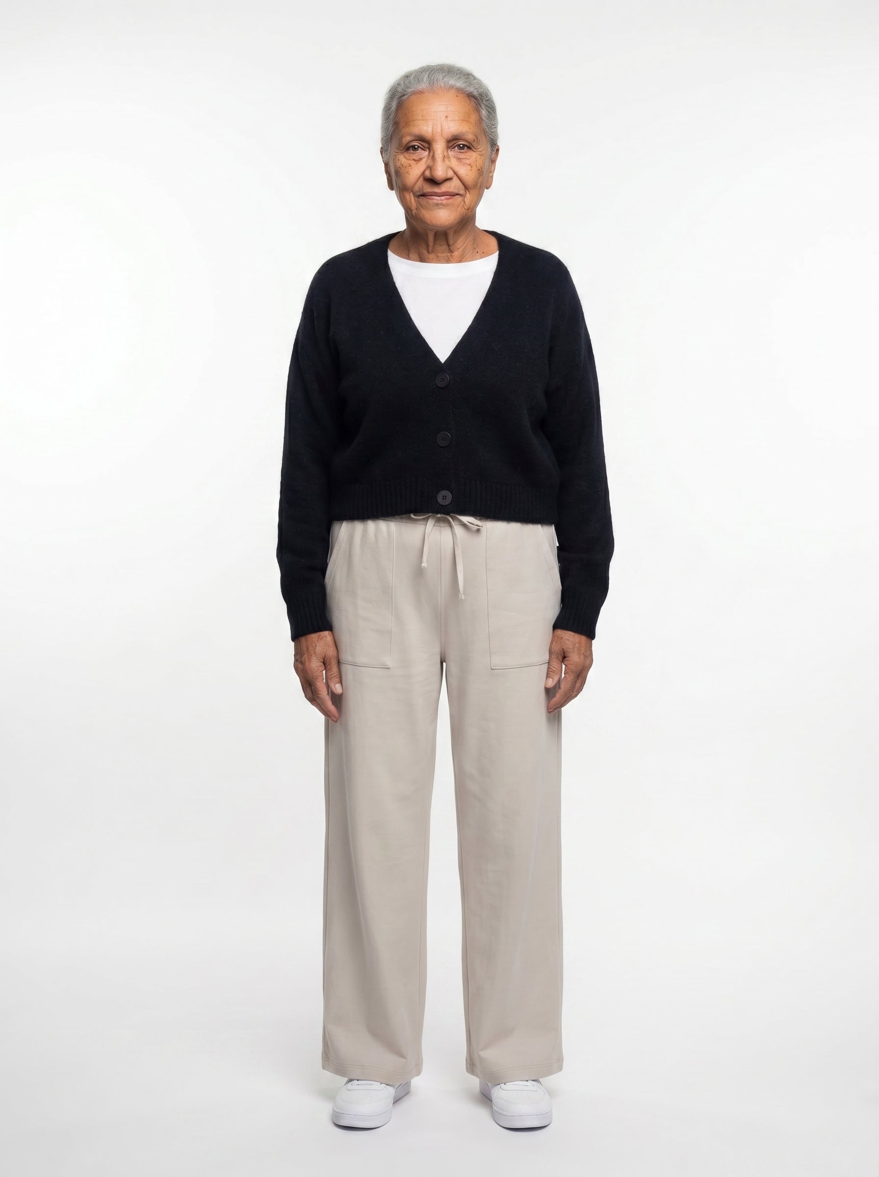 V-Neck Cardigan - Black