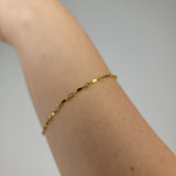 Large Gold Plain Chain Bracelet