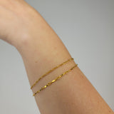 Large Gold Plain Chain Bracelet