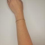 Large Gold Plain Chain Bracelet