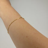Large Gold Plain Chain Bracelet