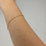 Large Gold Plain Chain Bracelet