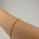 Large Gold Plain Chain Bracelet