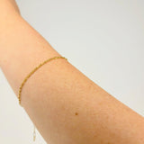 Large Gold Plain Chain Bracelet