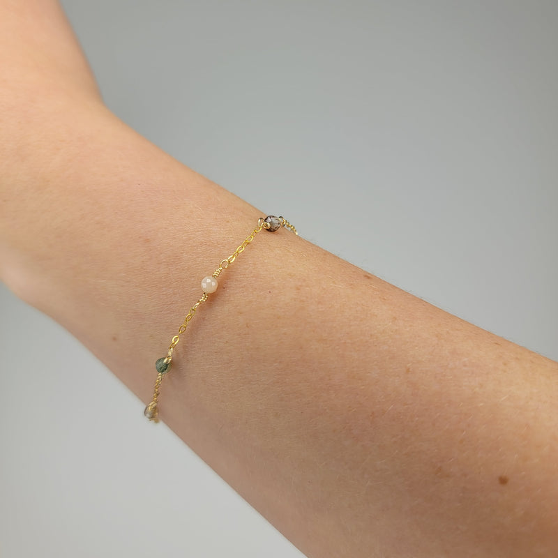Large Gold Plain Chain Bracelet