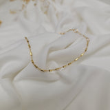 Large Gold Plain Chain Bracelet