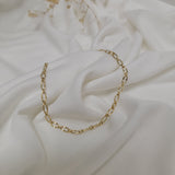 Large Gold Plain Chain Bracelet