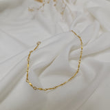 Large Gold Plain Chain Bracelet