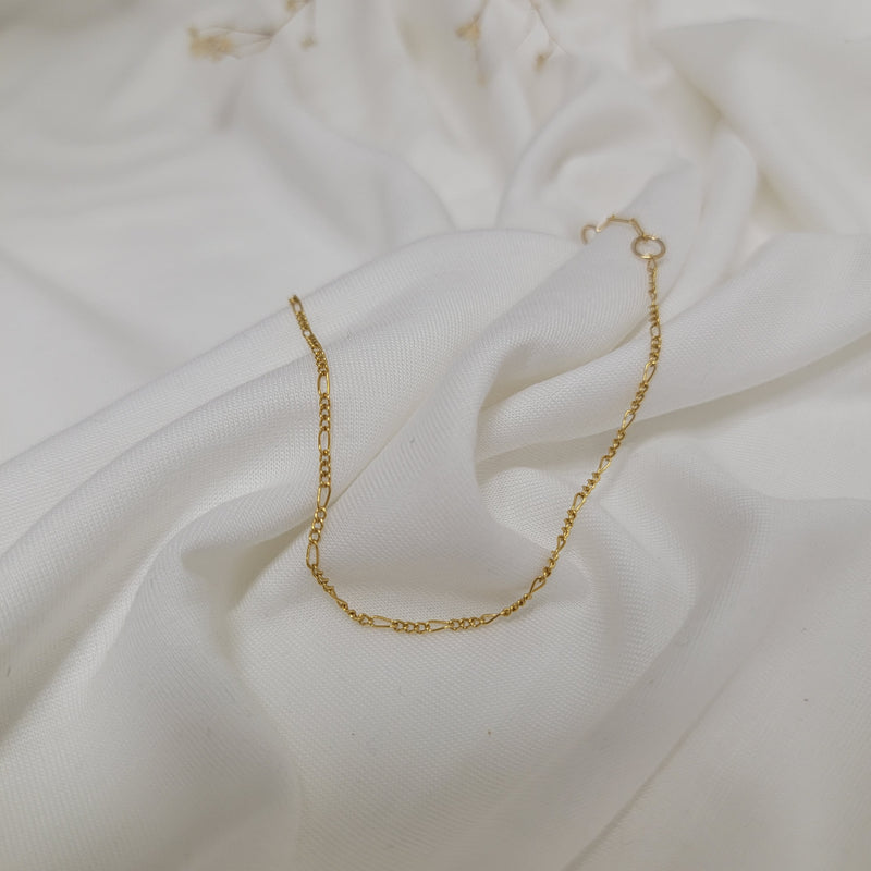 Large Gold Plain Chain Bracelet