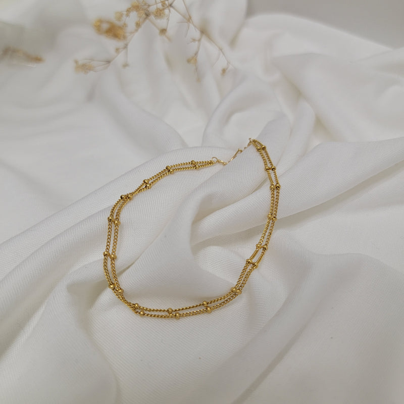 Large Gold Plain Chain Bracelet