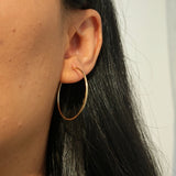 Plain Medium Gold Filled Hoops