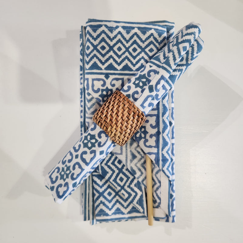 Napkins - Blue Geometric