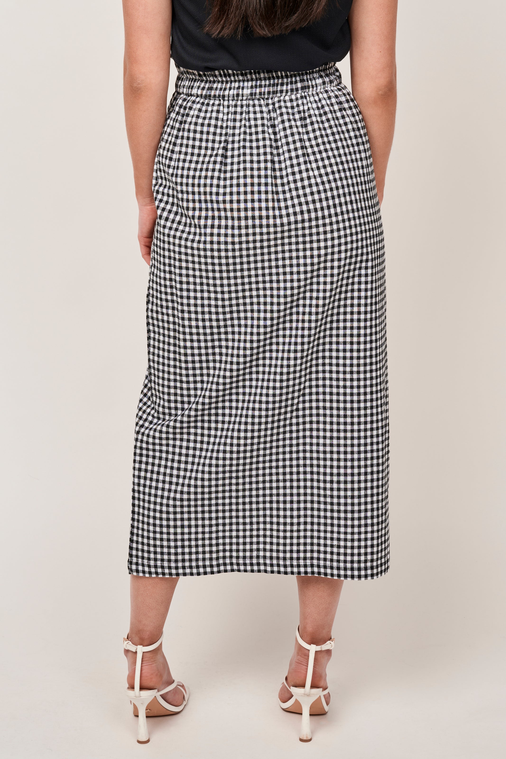 Gingham Midi Skirt