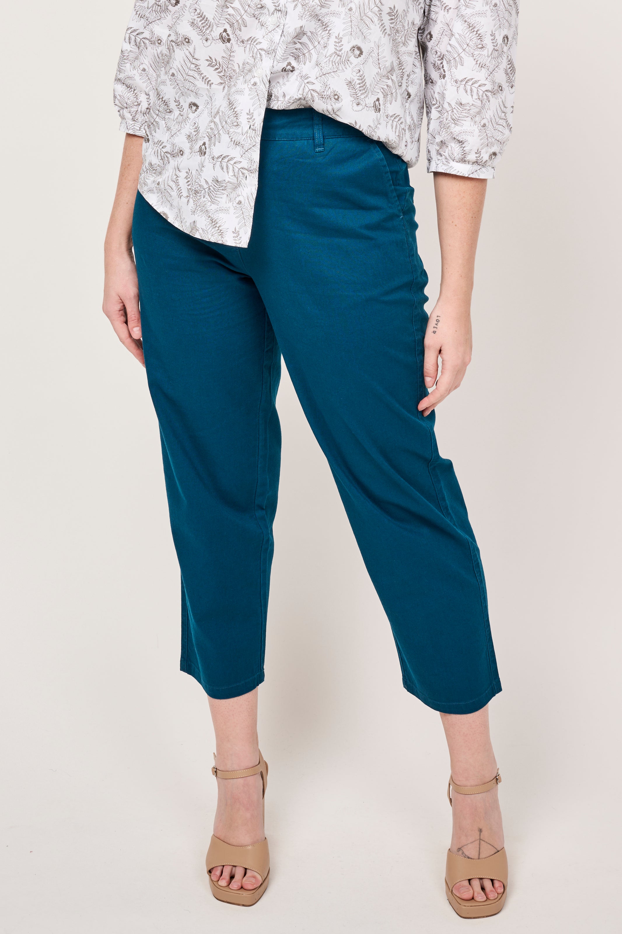 Slim leg trousers - Sea