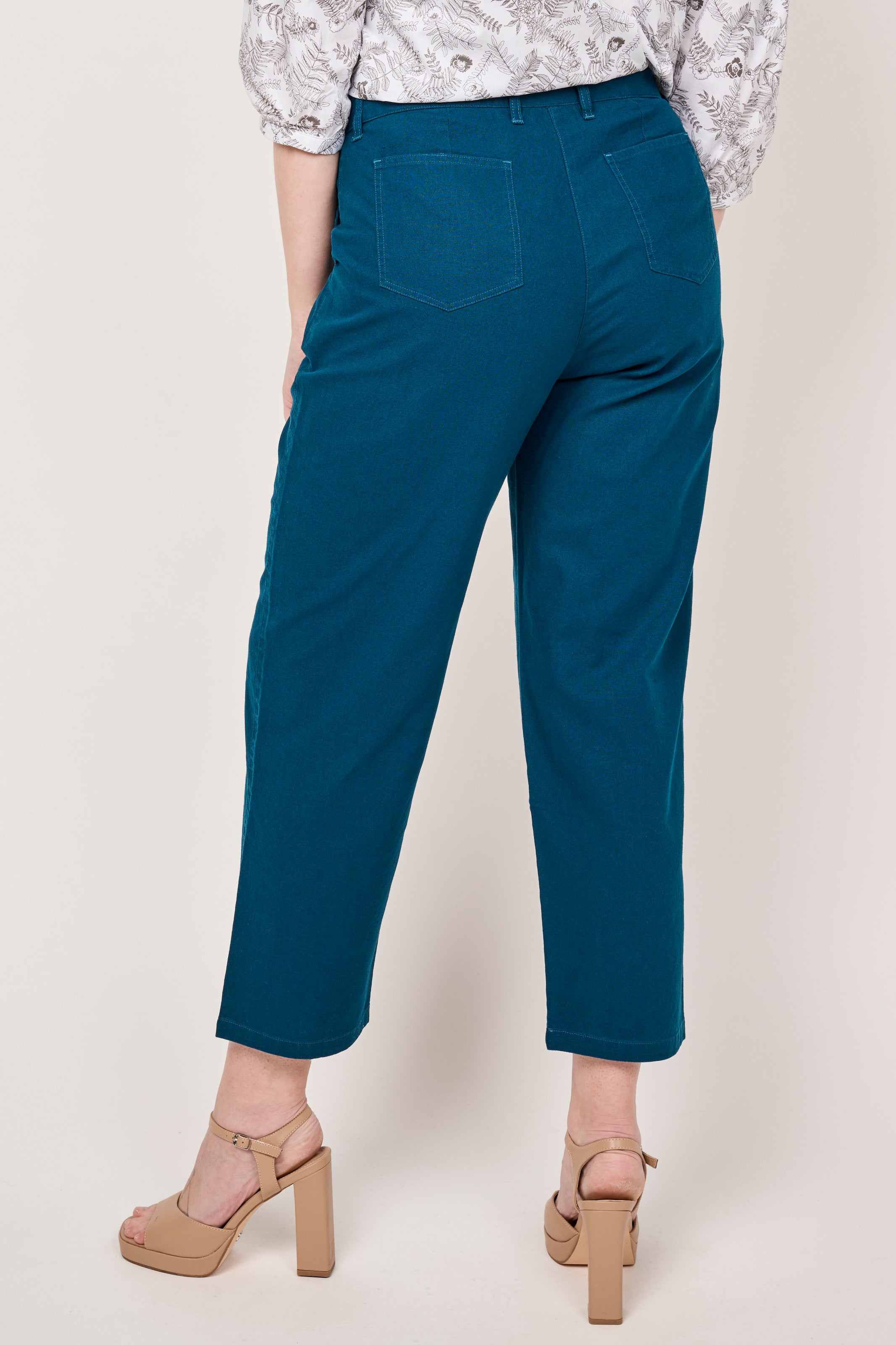 Slim leg trousers - Sea