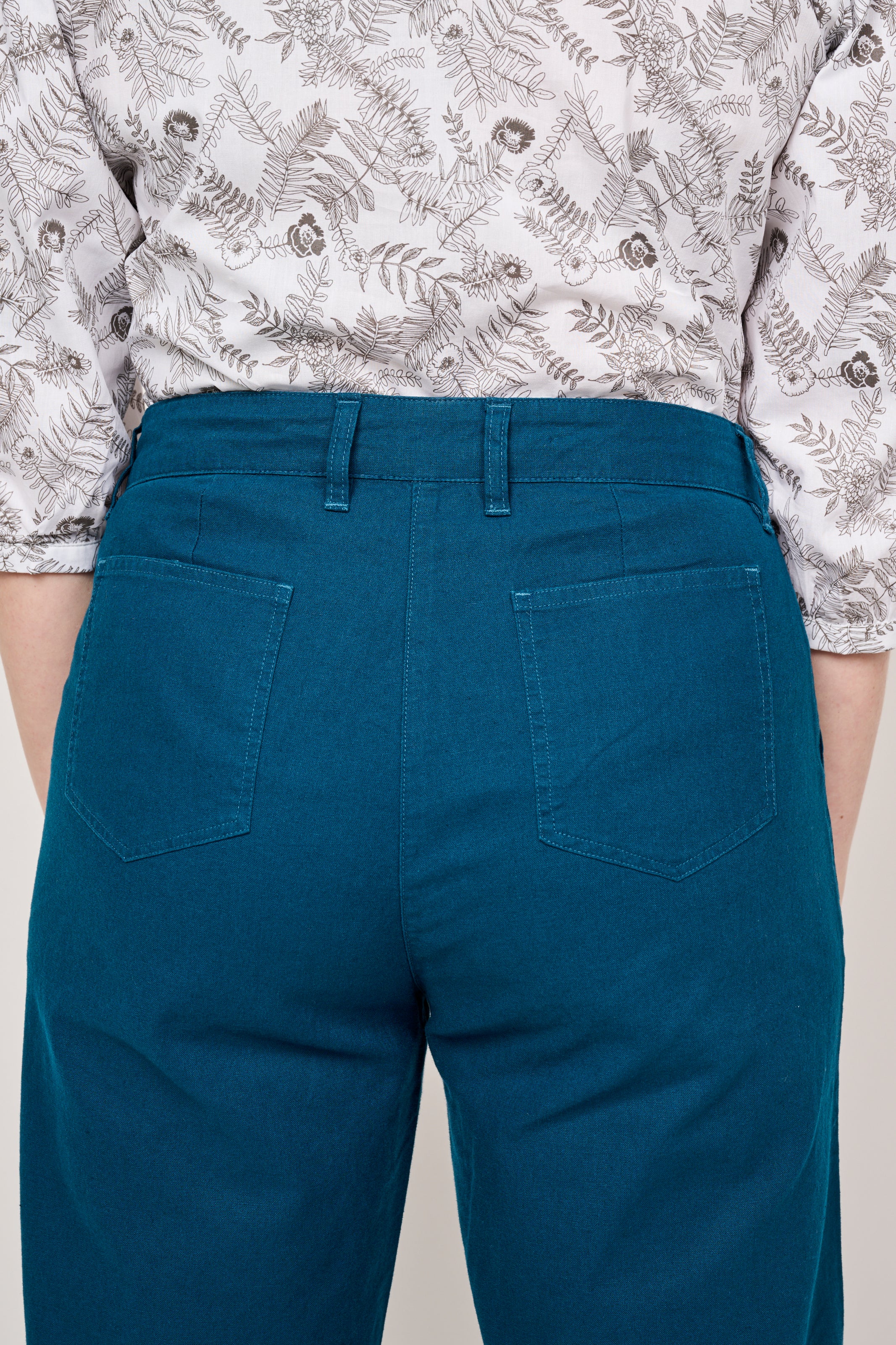 Slim leg trousers - Sea