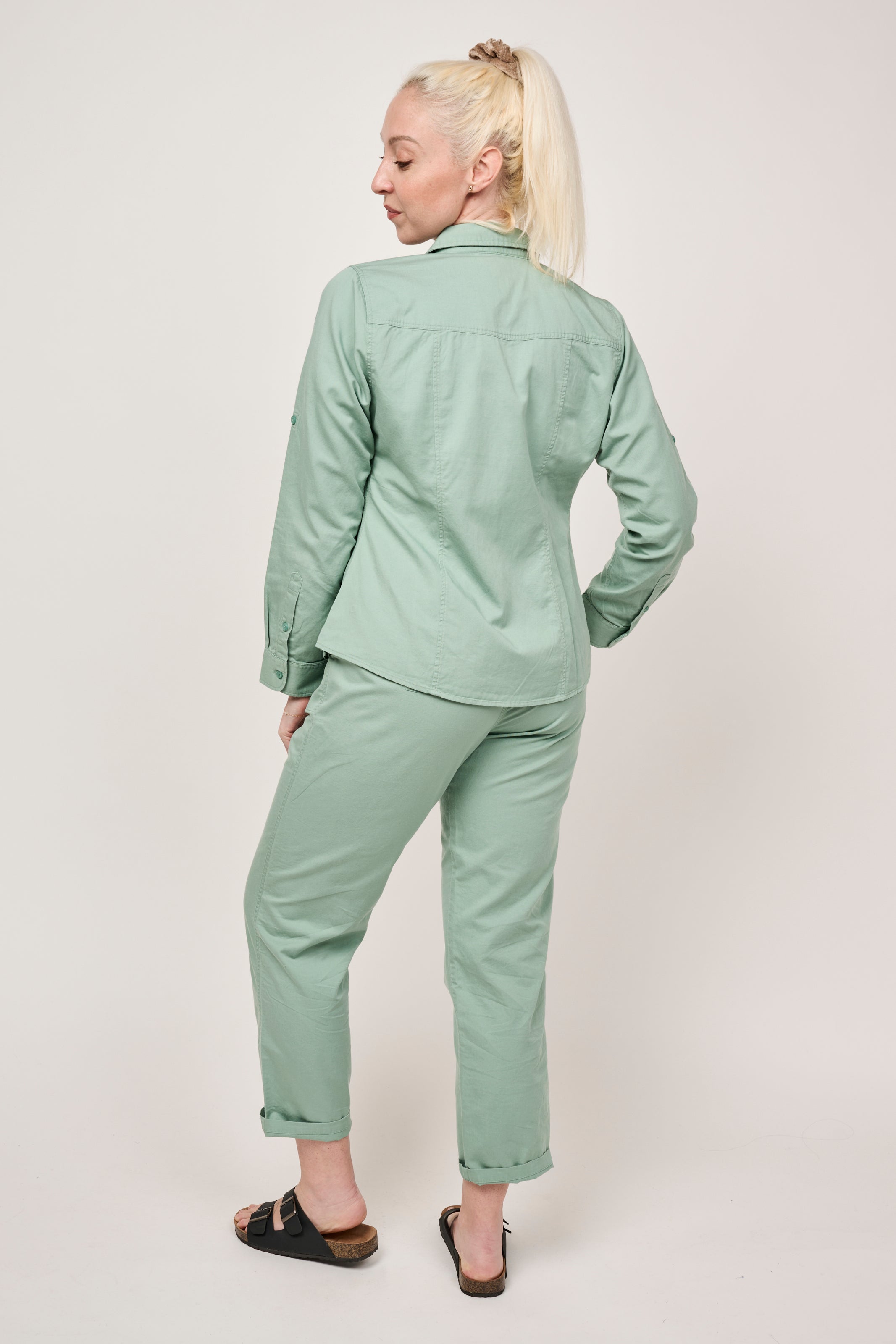 Relaxed Trousers - Sage