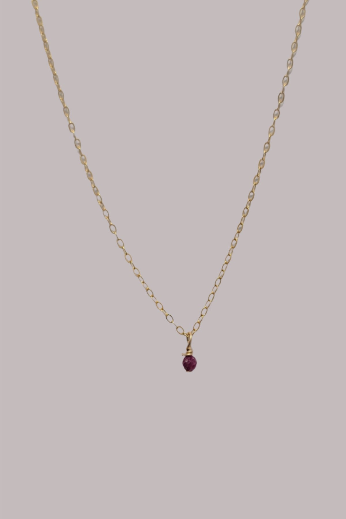 Mini Pink Sapphire Necklace