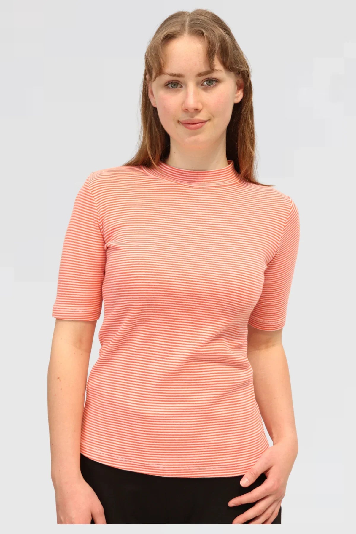 Stripe Tee - Coral