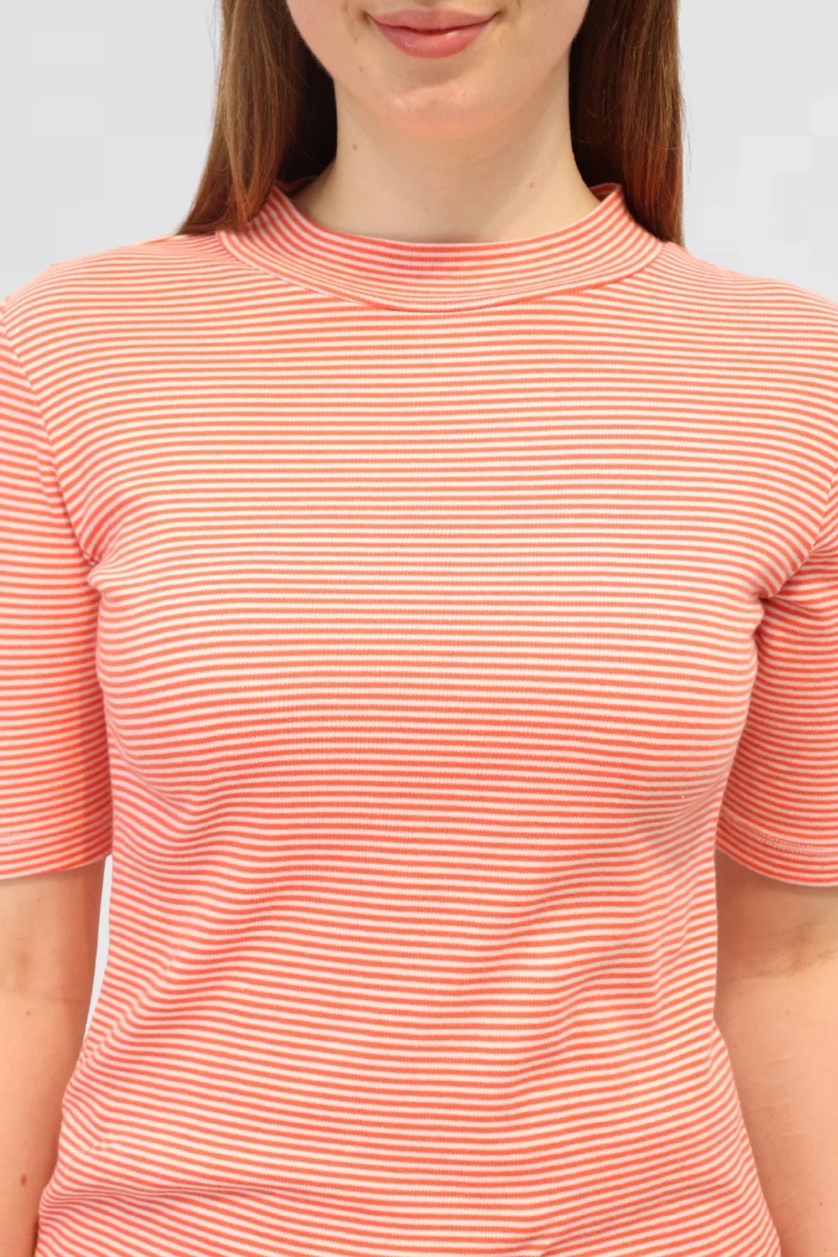 Stripe Tee - Coral