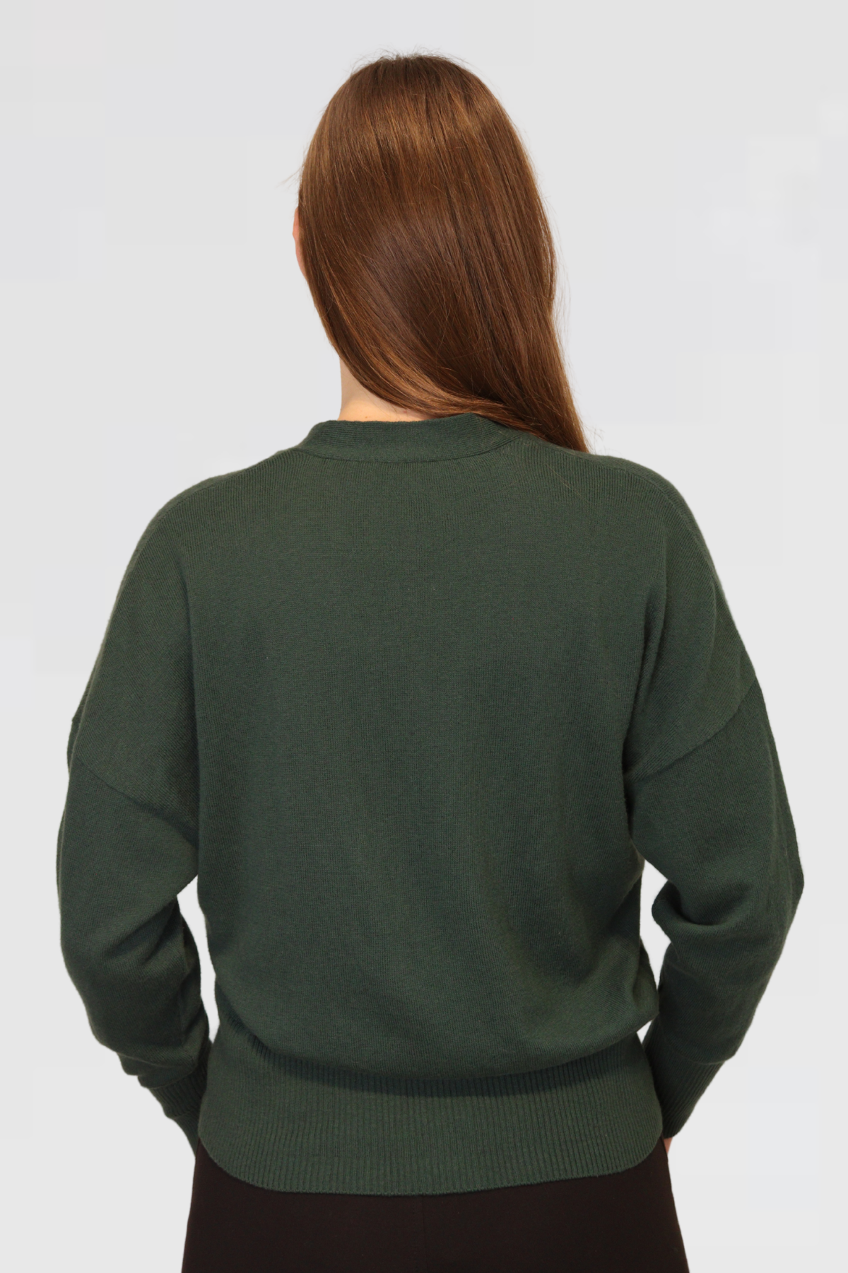 Cashmere & Cotton Relaxed Cardigan – Teal