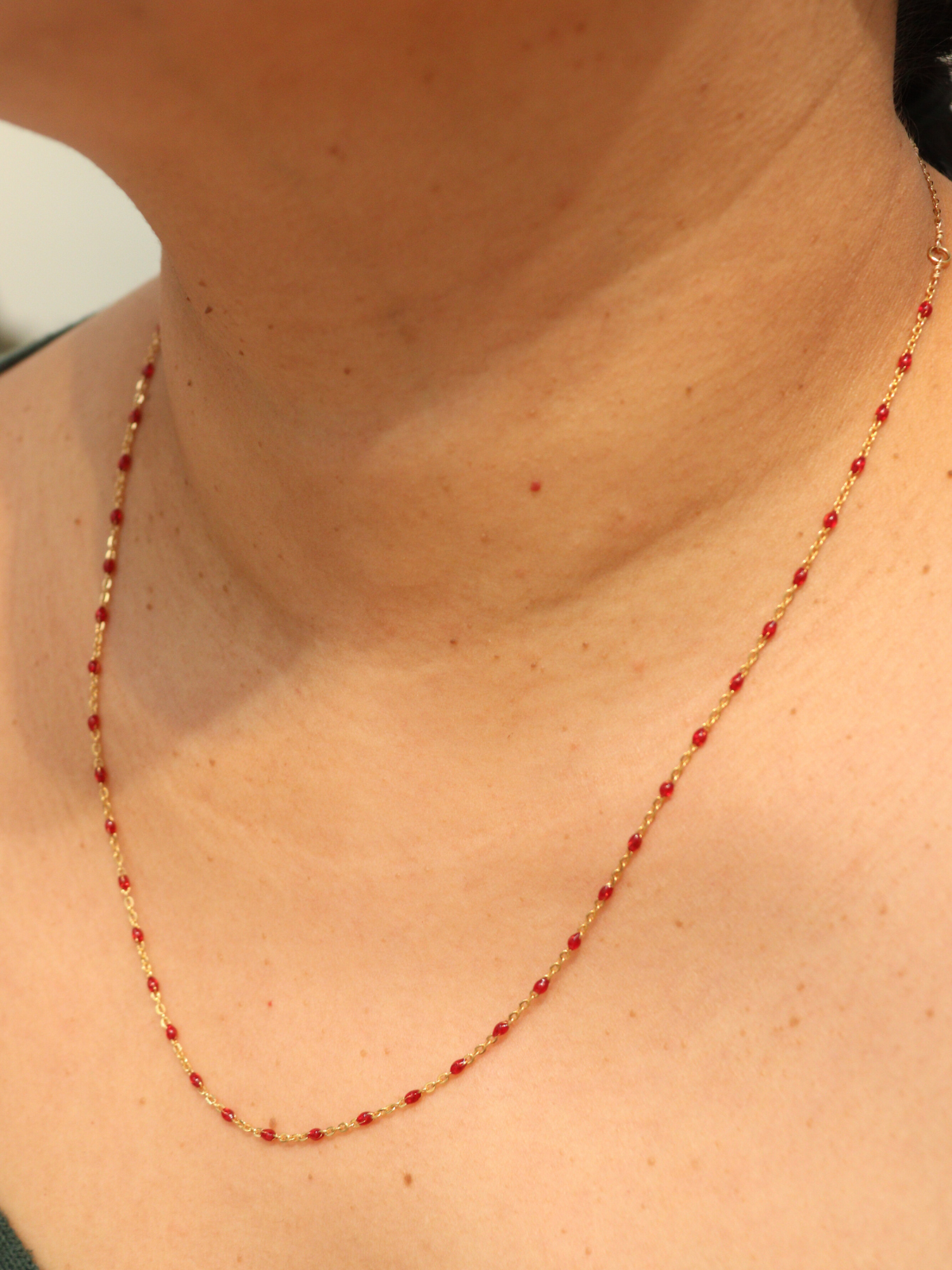 Crimson Satellite Necklace
