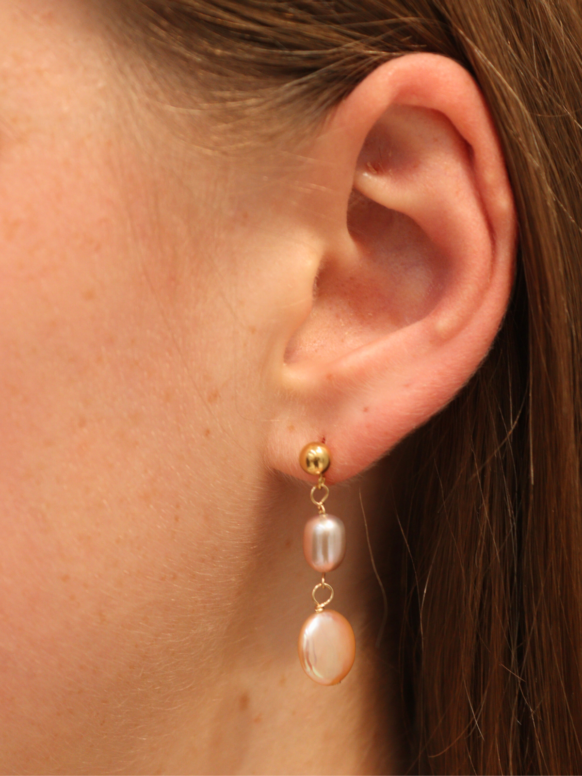 Duo Pearl Drop Earrings