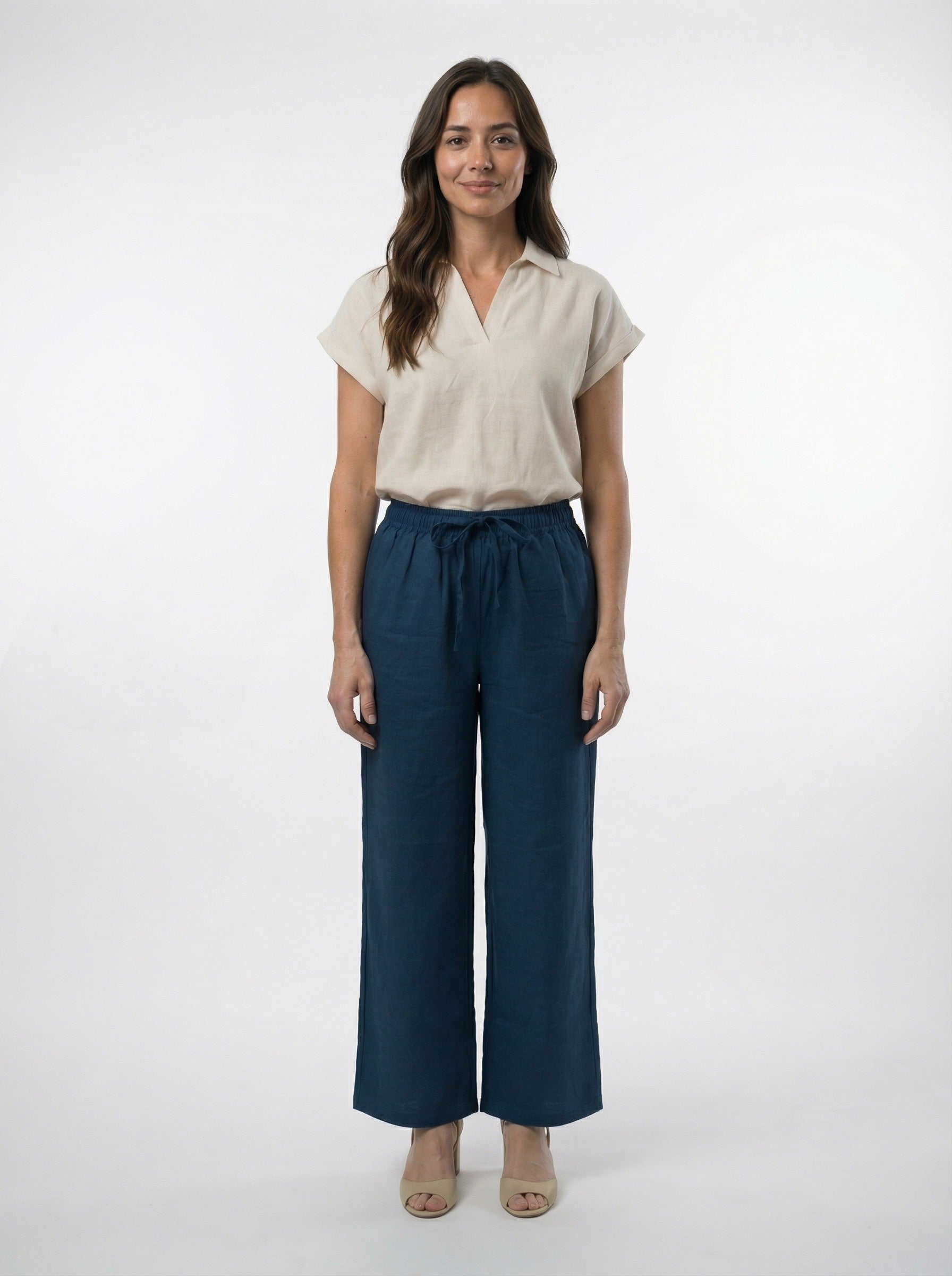 Pillars Blue Wide-leg Pants