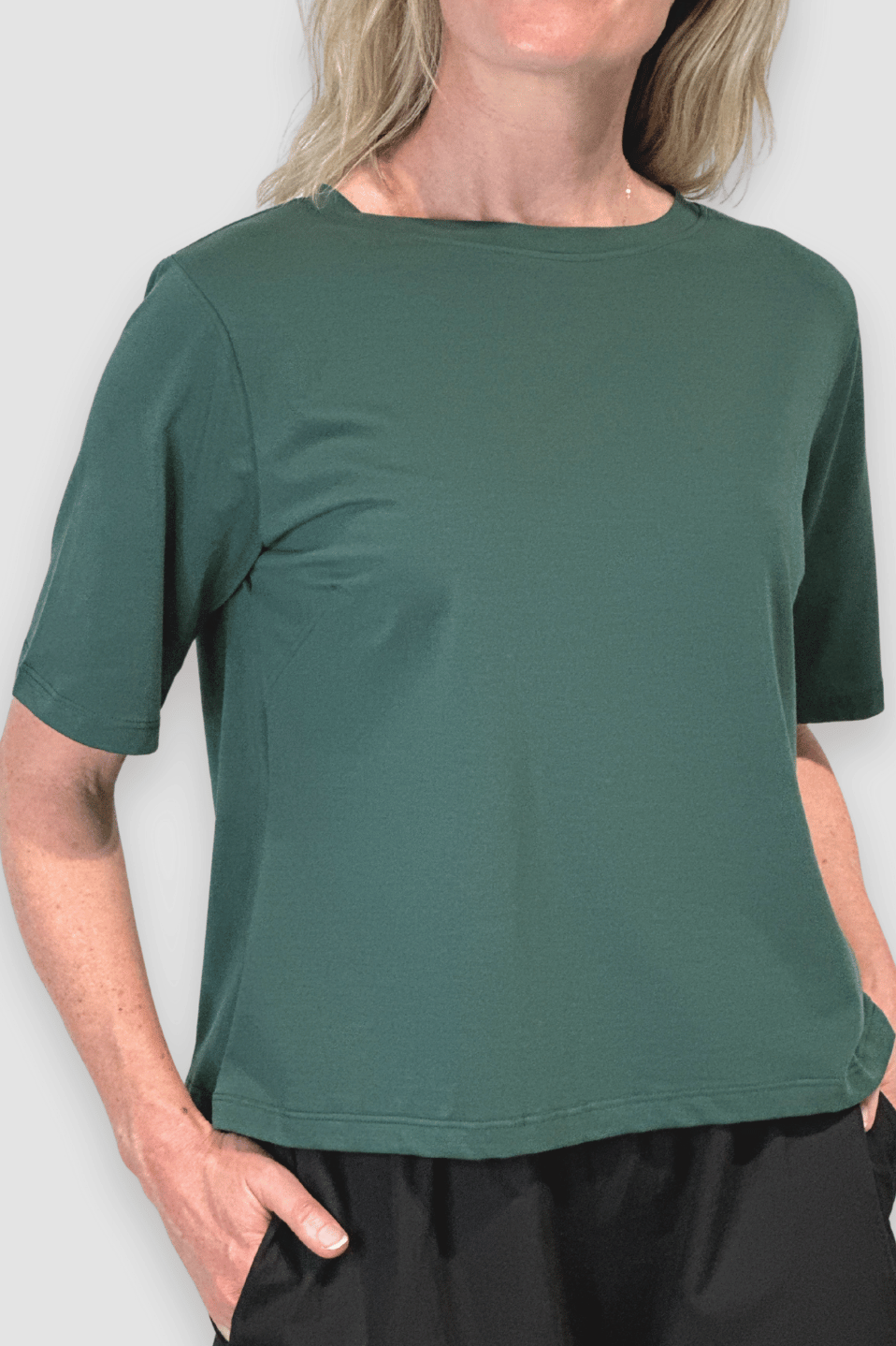 Organic Flex Crew Tee - Pine