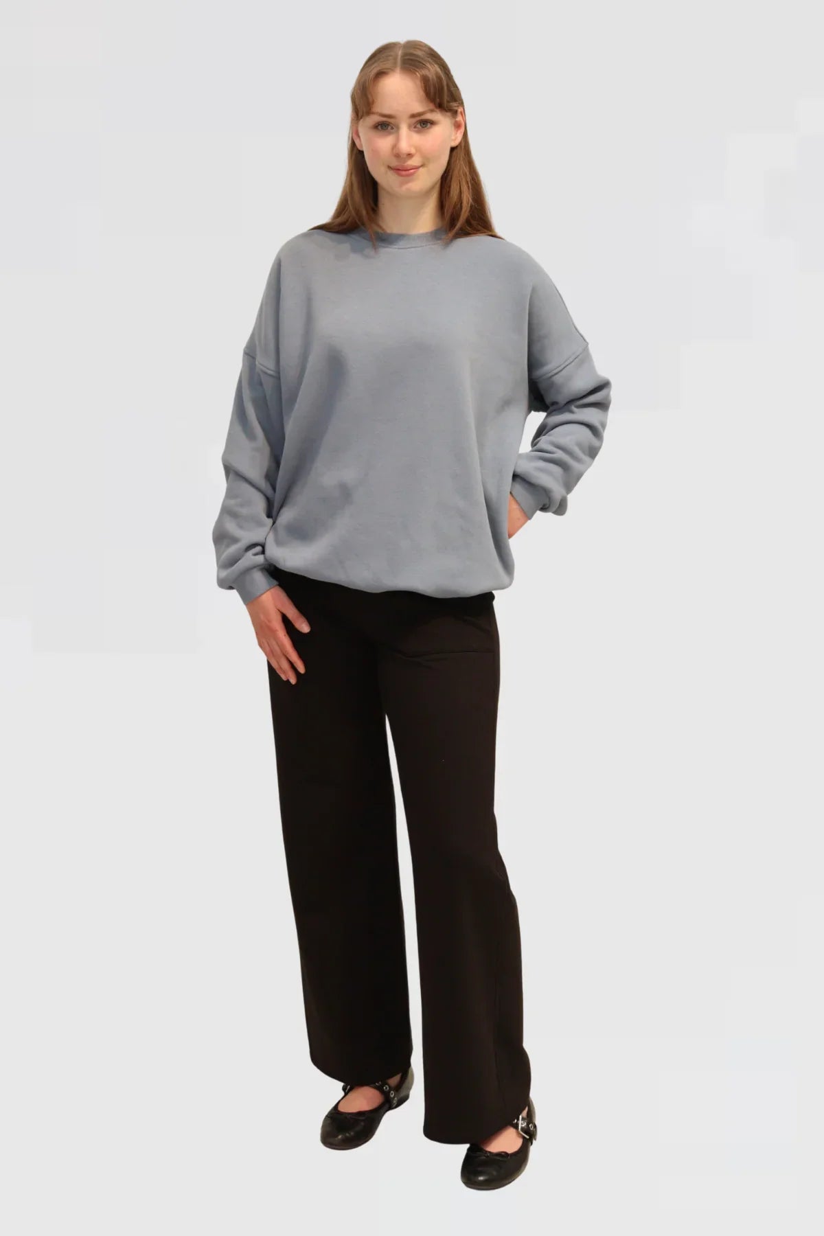 Ranch Drop Sleeve Jumper -  Duck Egg