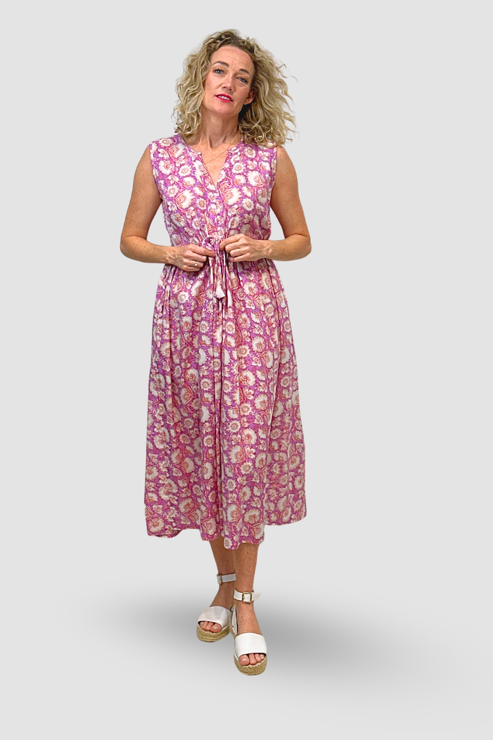 Pink Magnolia Cotton Dress