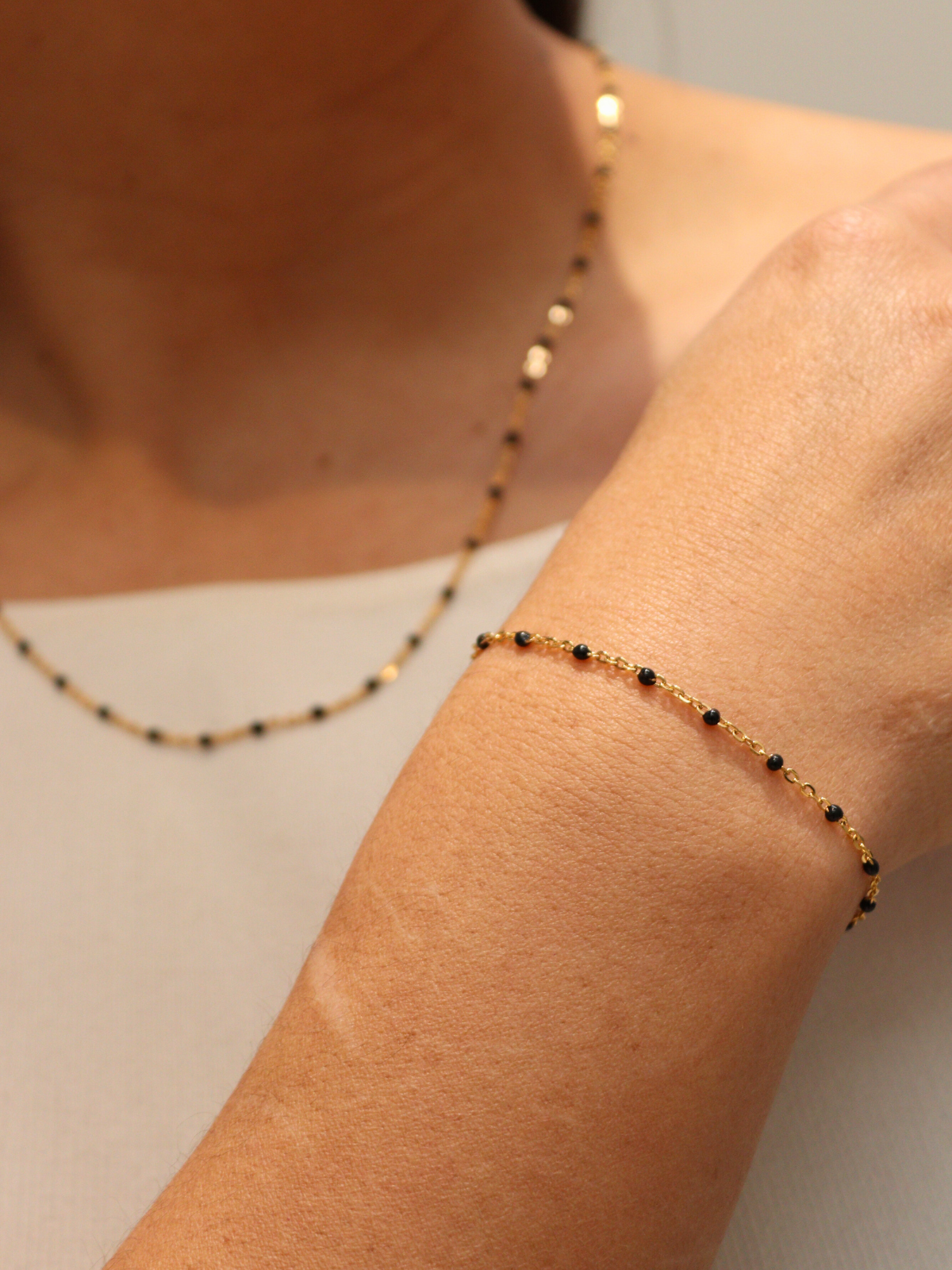 Black Satellite Necklace