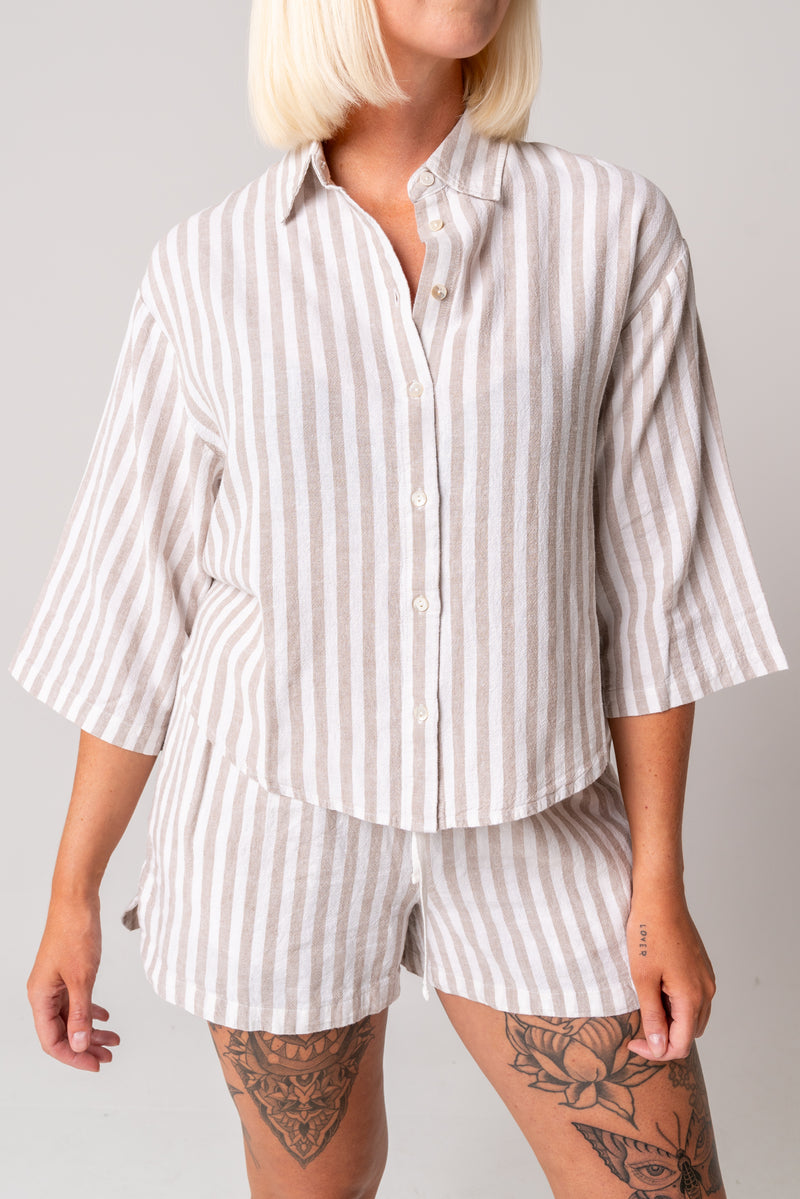 Bengal stripe oversized shirt