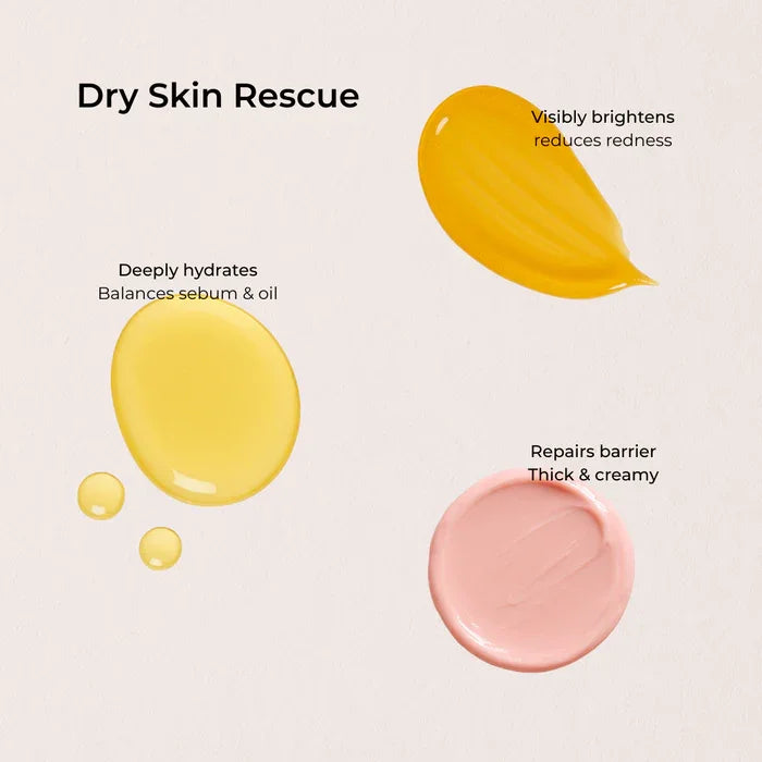 Nude Kiwi Dry Skin Rescue texture swatches – visibly brightens, deeply hydrates, and repairs skin barrier