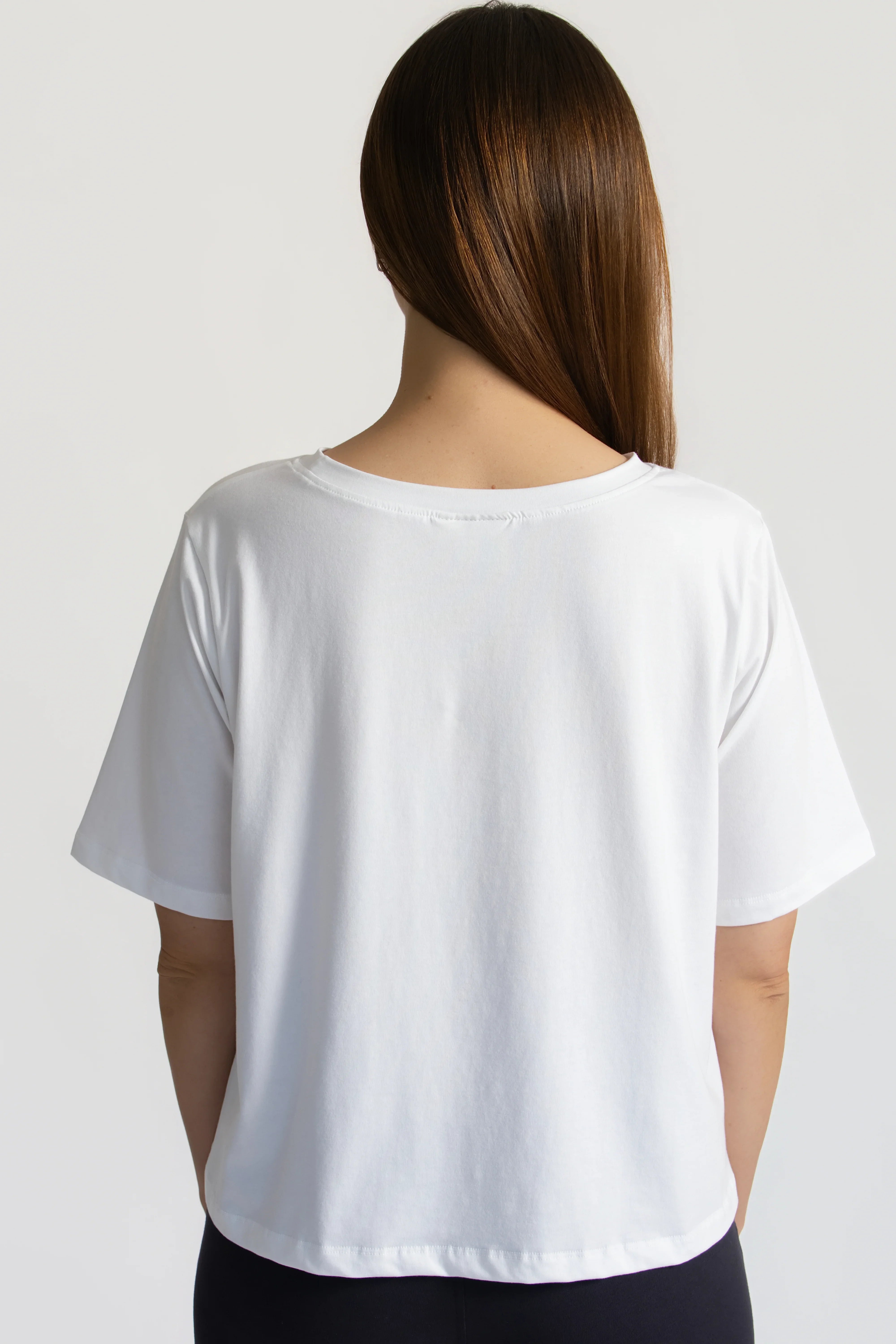 Organic Flex Crew Tee in white, organic cotton crew-neck t-shirt by Reca