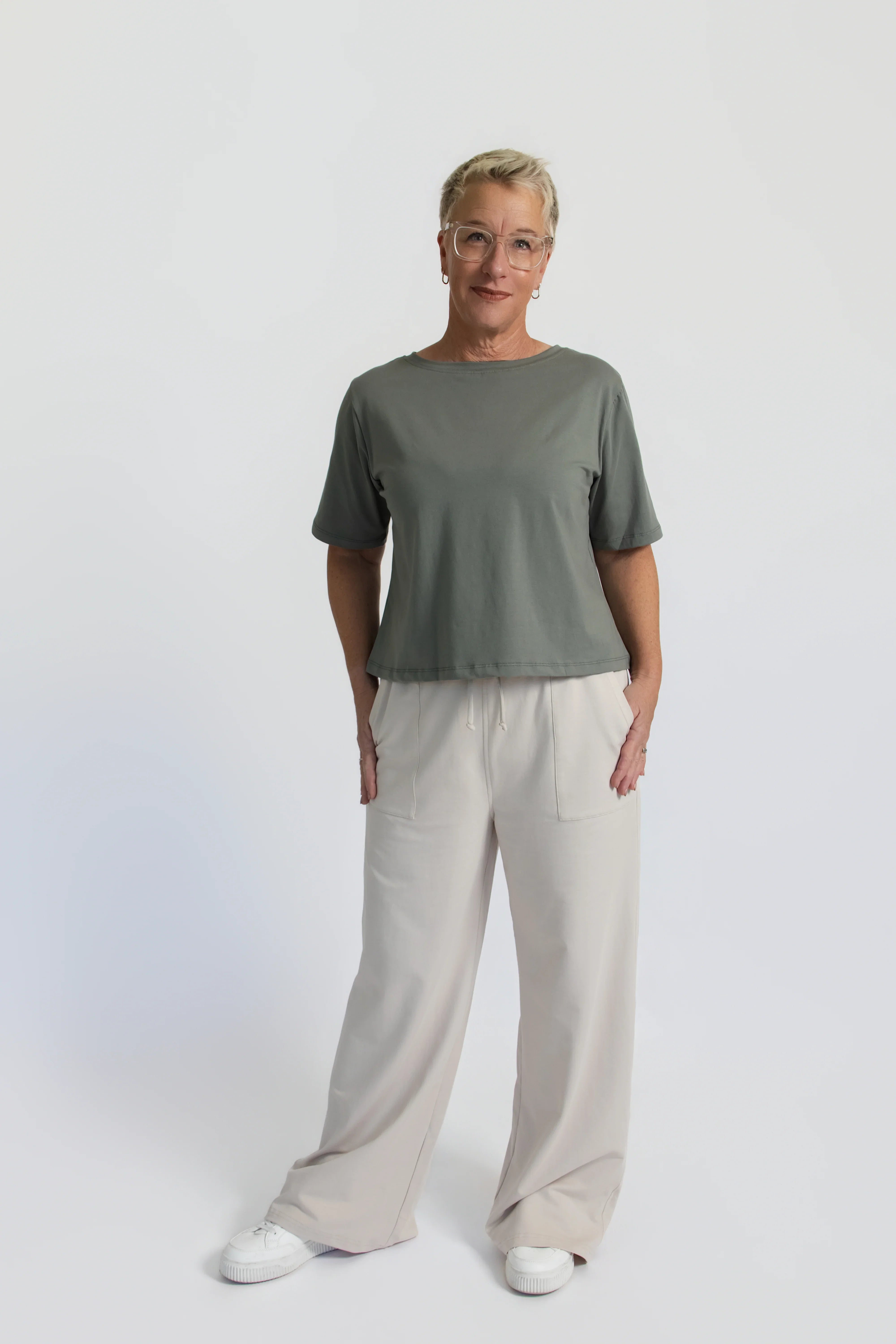 Organic Wide-Leg Pants - Natural