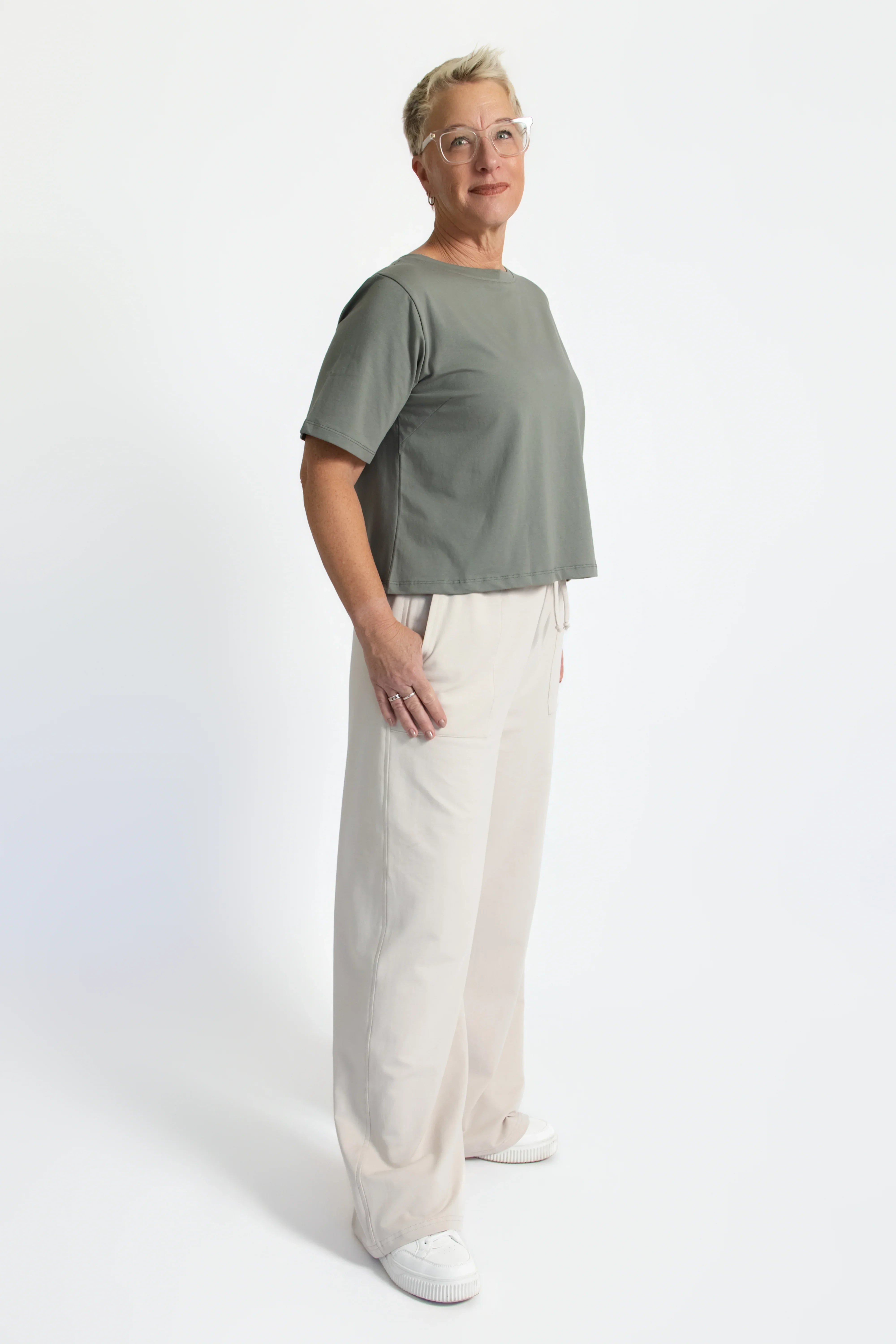 Organic Wide-Leg Pants - Natural