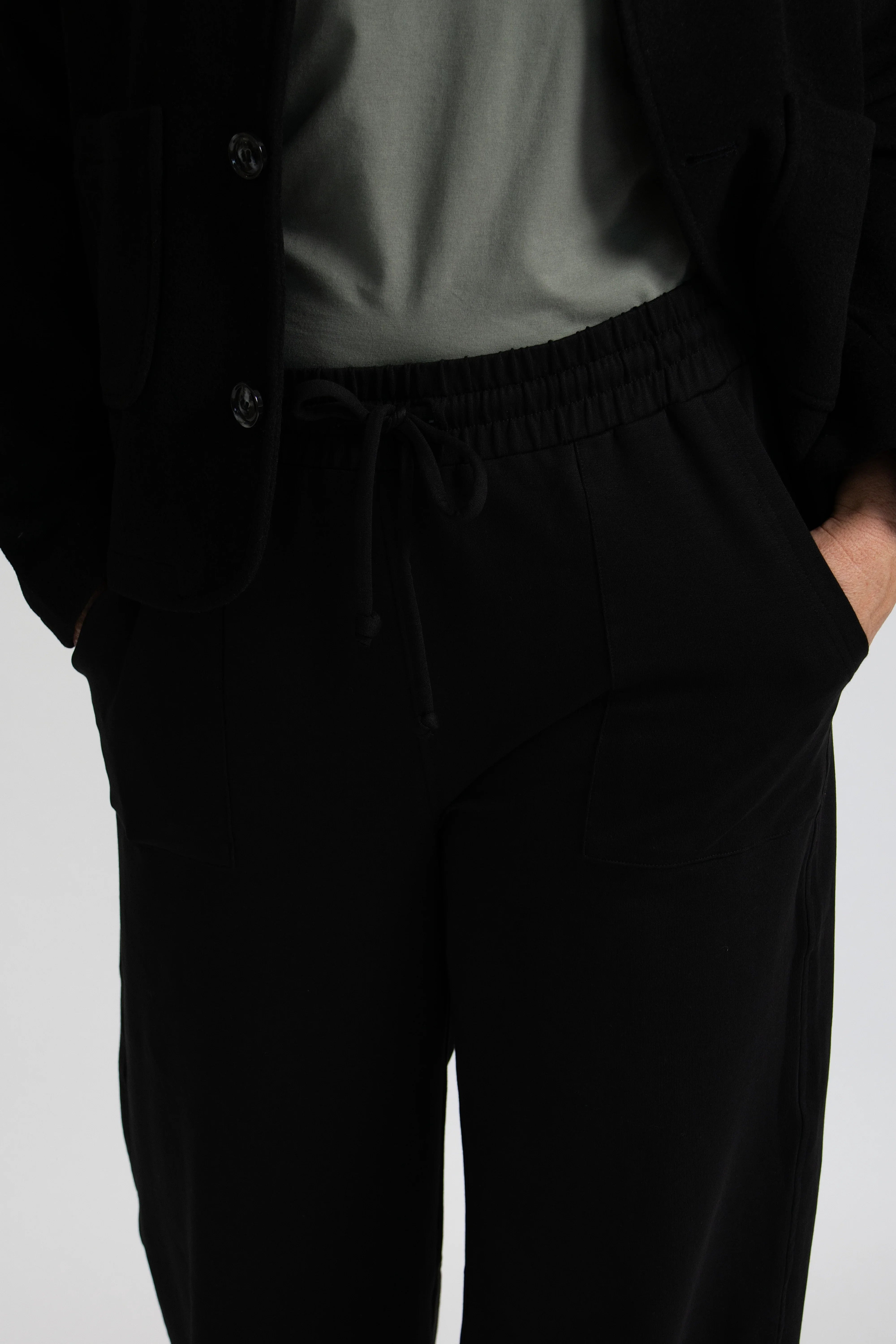 Organic Wide-Leg Pants - Slate