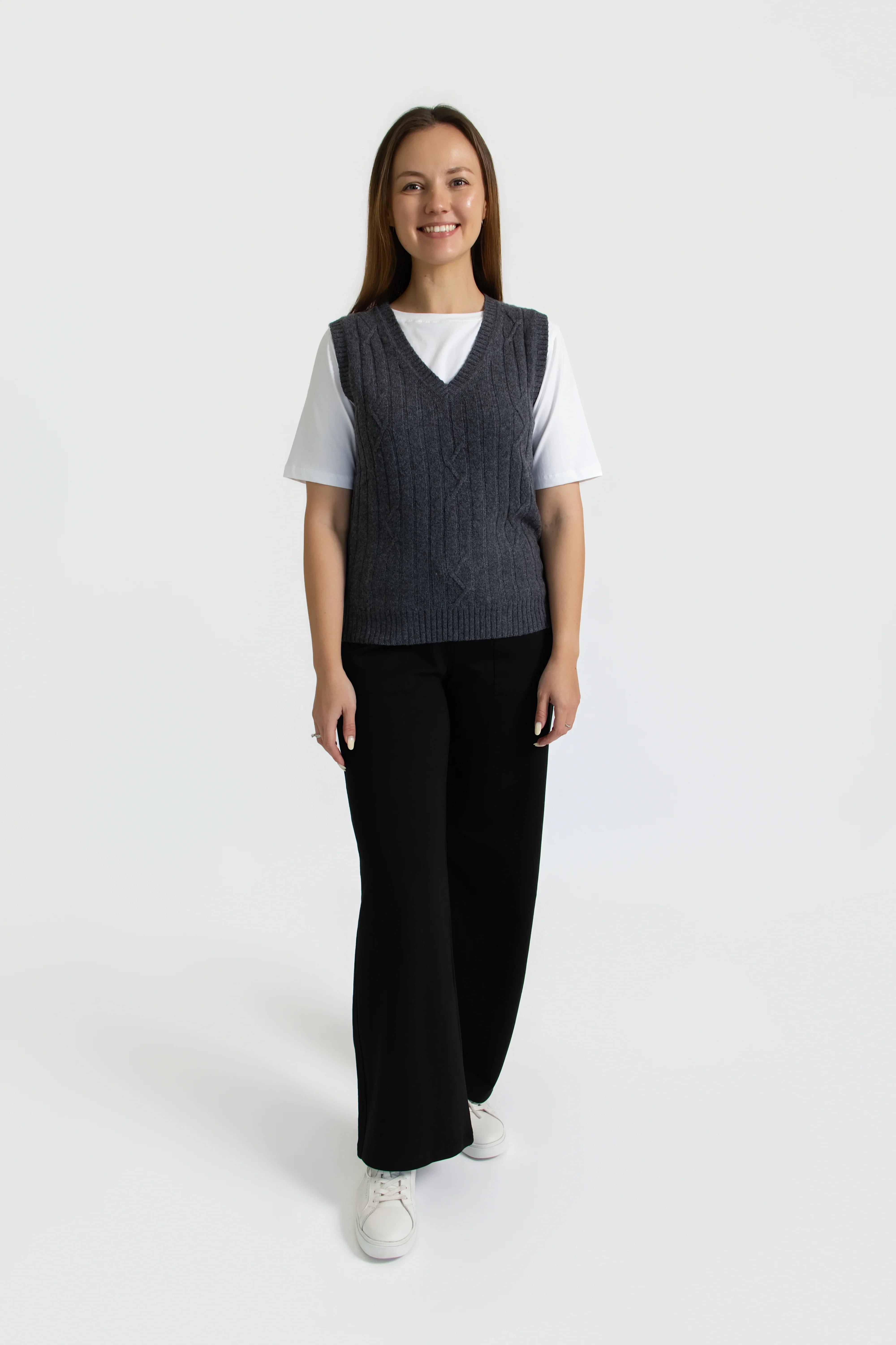 Harvest Merino Vest - Storm Grey