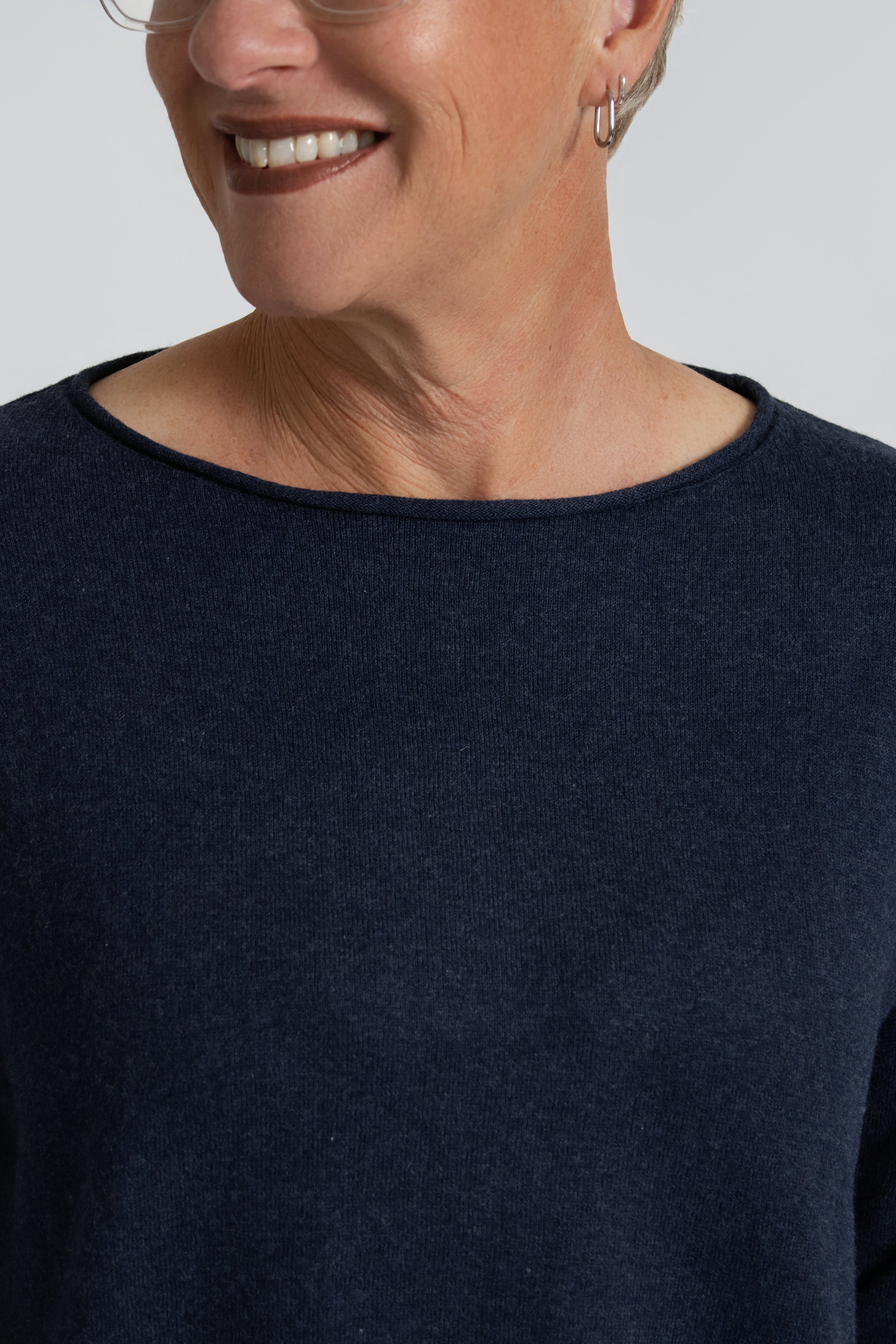 Cotton Cashmere Sweater - Cosmic Blue