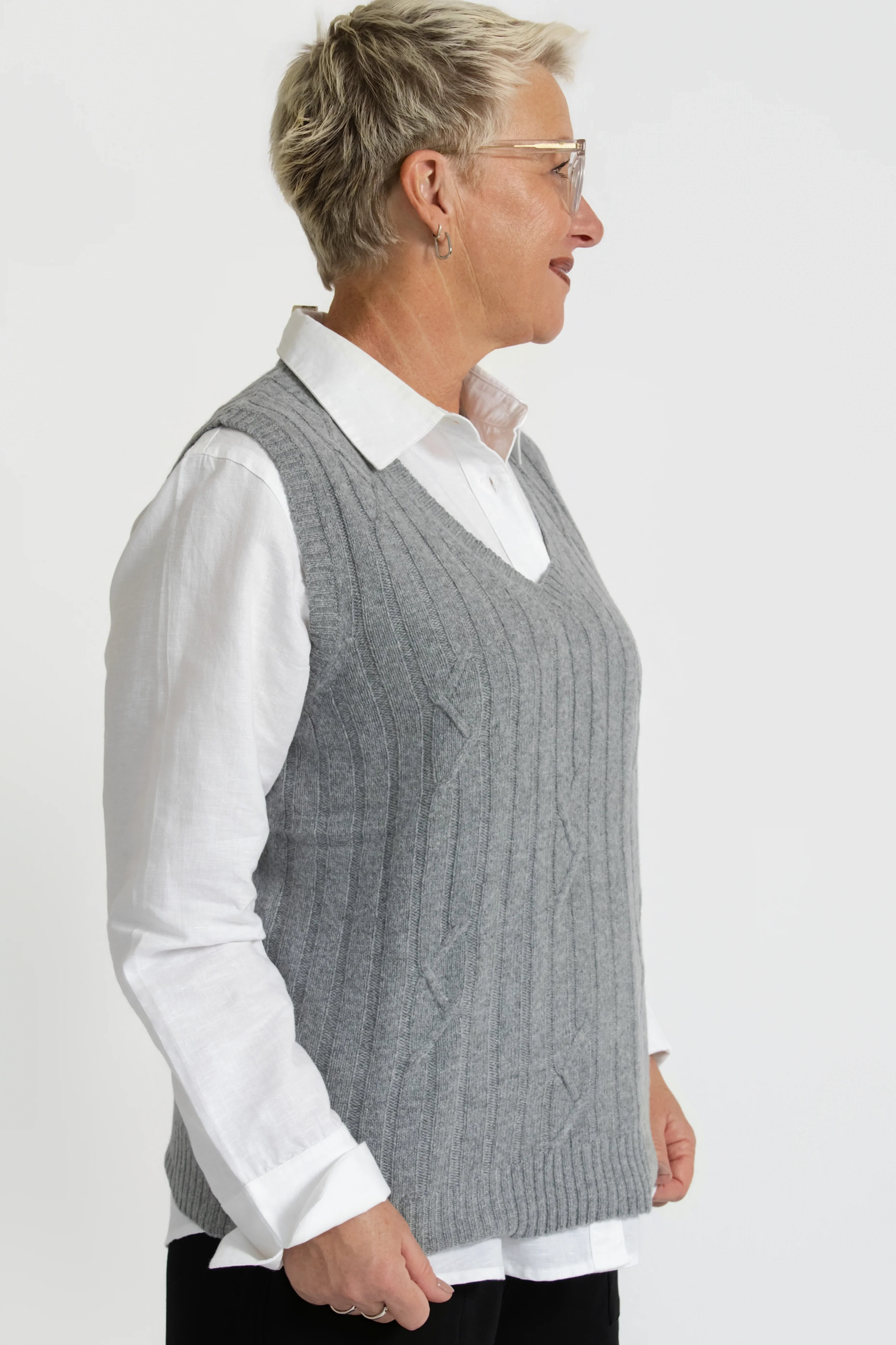 Harvest Merino Vest - Teal