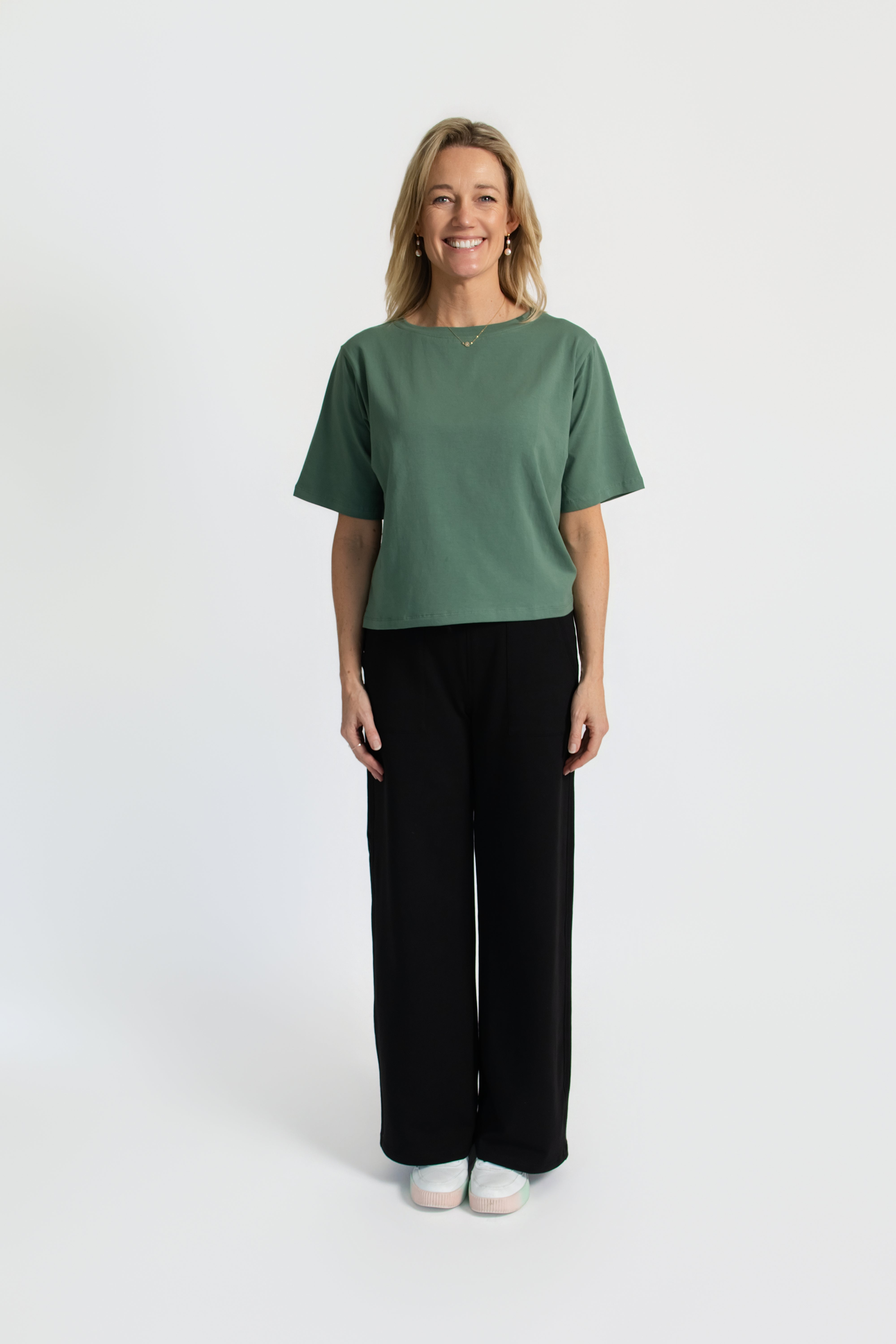 Organic Flex Crew Tee - Agave