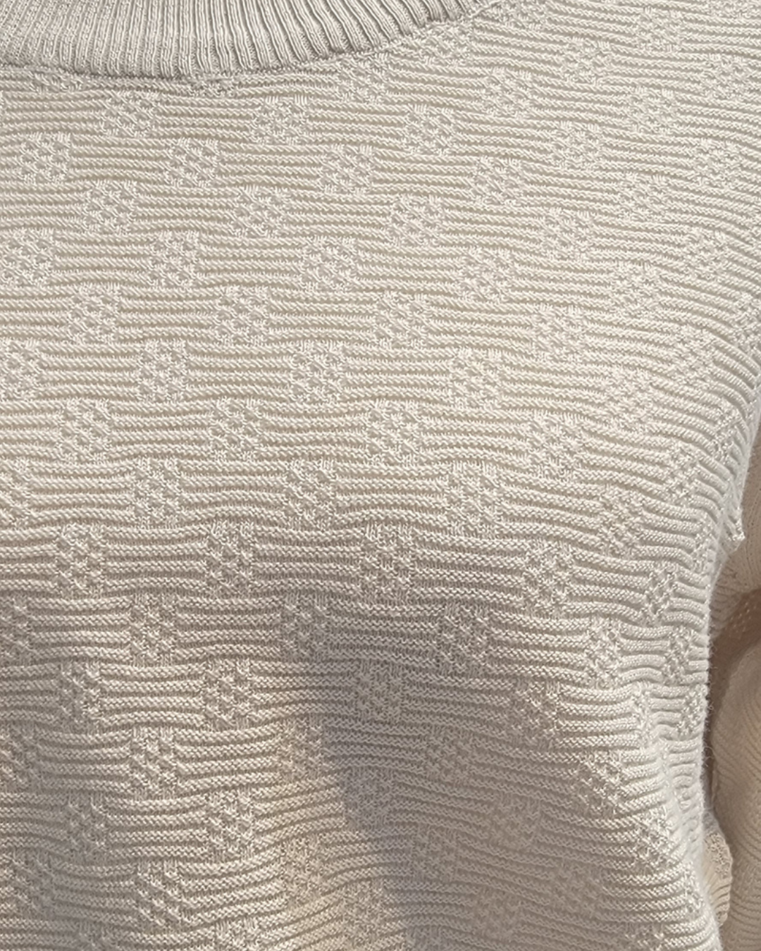 Oatmeal Textured Cotton Knit