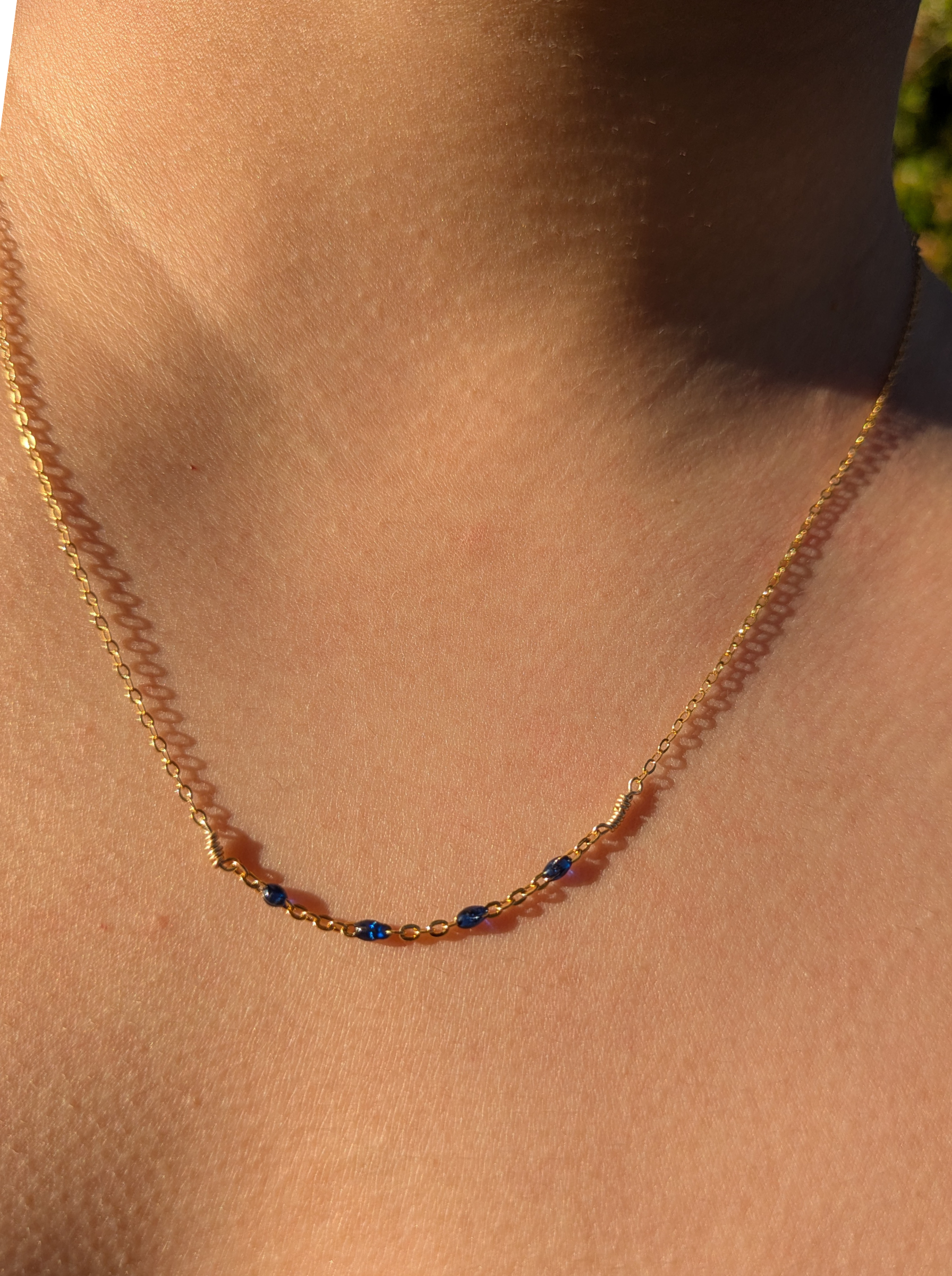 Midnight Enamel Satellite Necklace