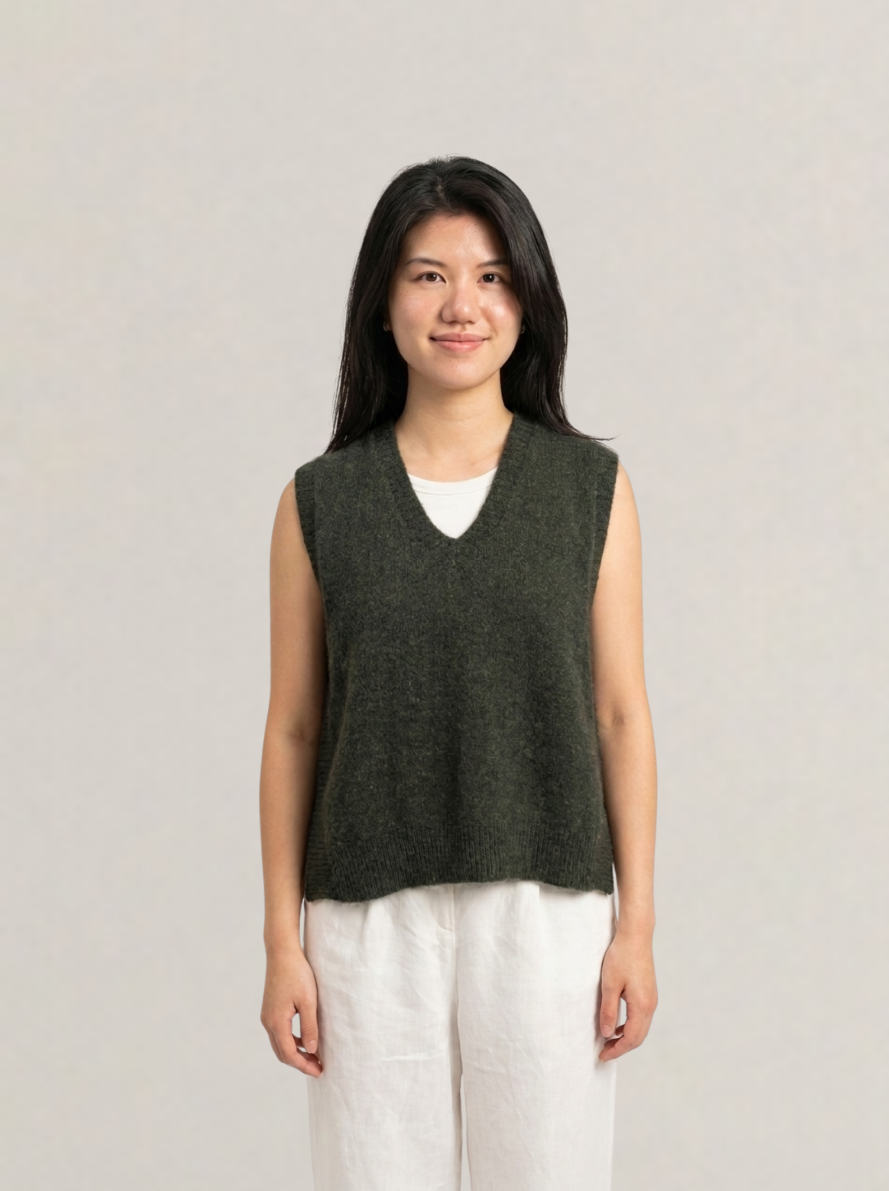 Possum Merino Ride Vest - Moss